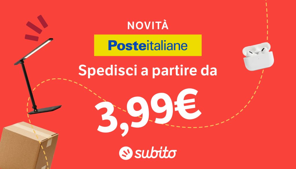Spedisci a partire da 3,99 € con Poste Italiane