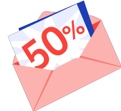 50% di sconto 
